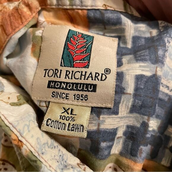 Tori Richard Hawaiian Shirt Mens Size XL All Over Golf Print Button Up Cotton - Picture 4 of 6